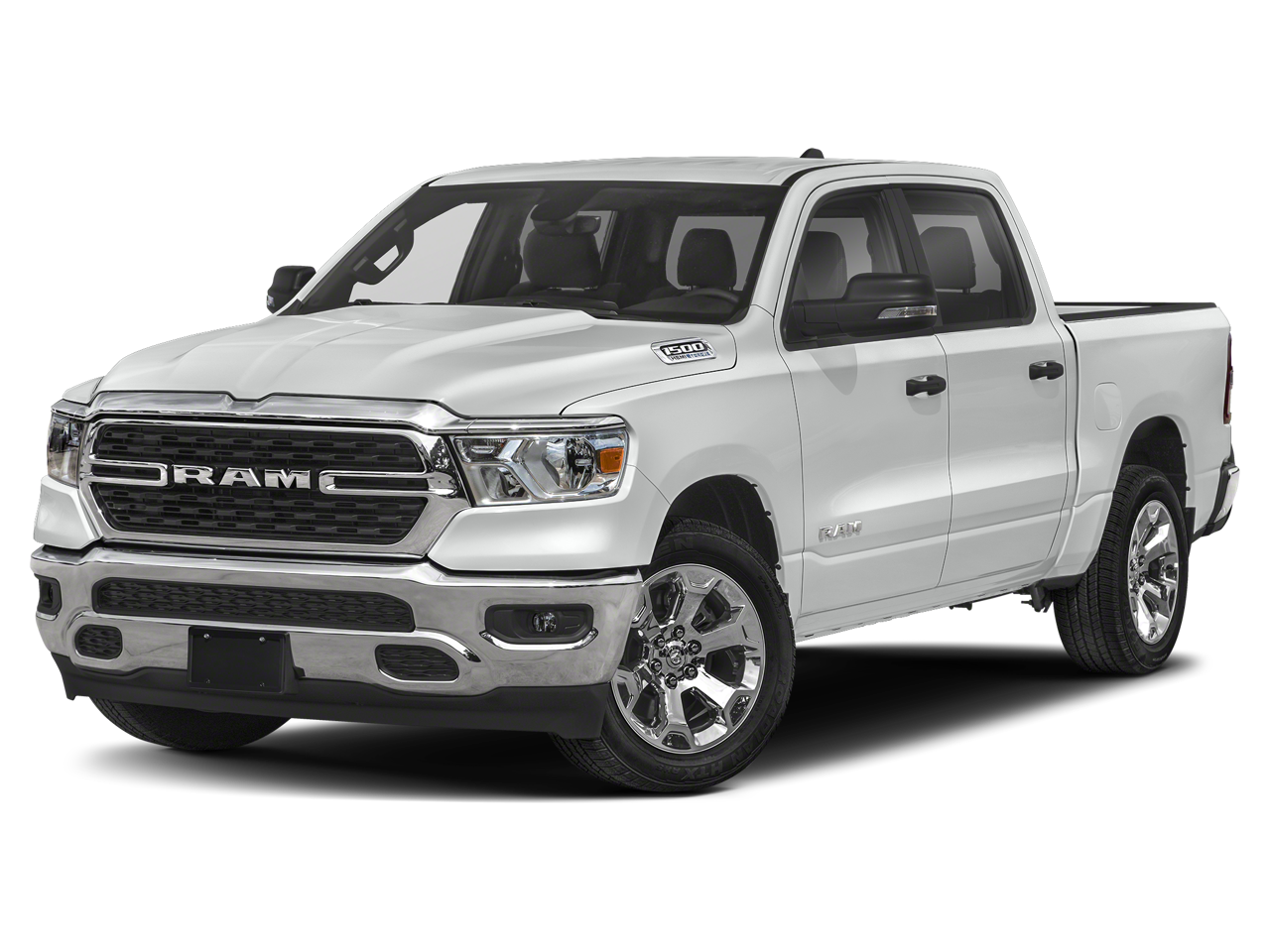 2023 RAM 1500 Big Horn/Lone Star in Bright White Clearcoat — front three-quarter view