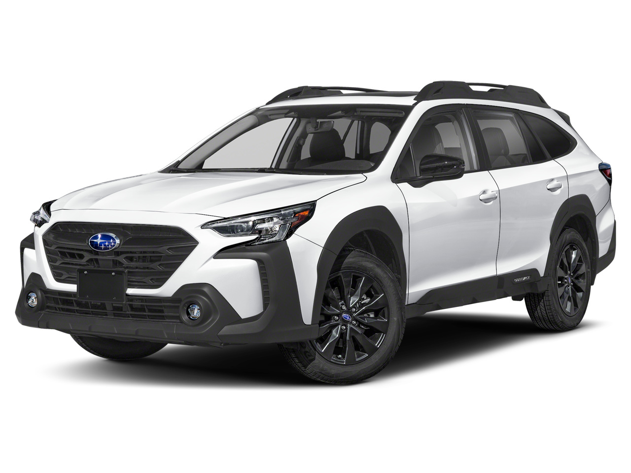 2024 Subaru Outback Onyx Edition in Crystal White Pearl — front three-quarter view